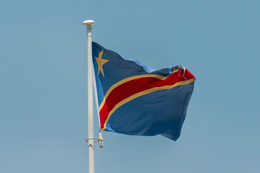 Flag of DR Congo.