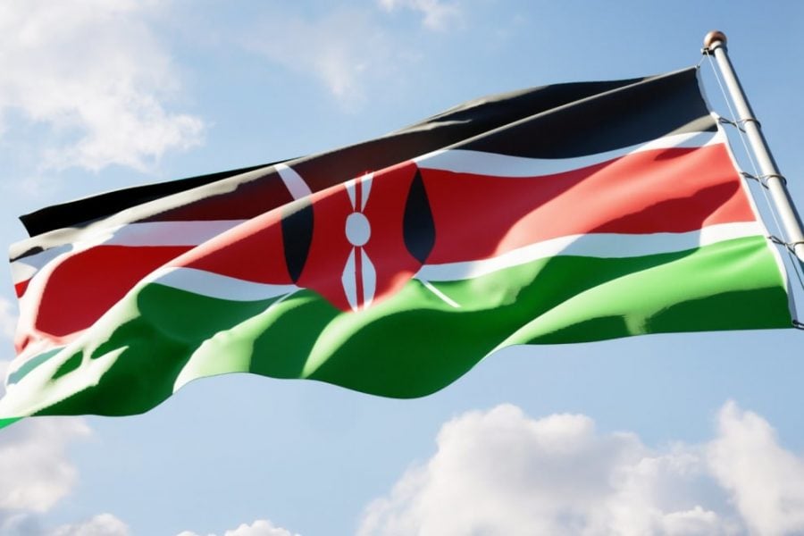 The flag of Kenya.