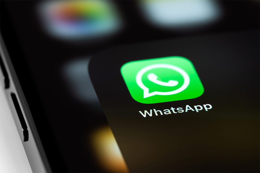 WhatsApp app logo on mobile.