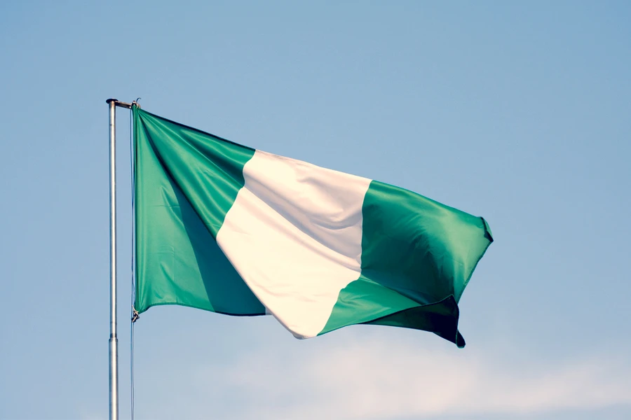 The flag of Nigeria.
