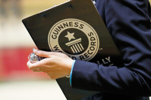 A Guinness World Records adjudicator.