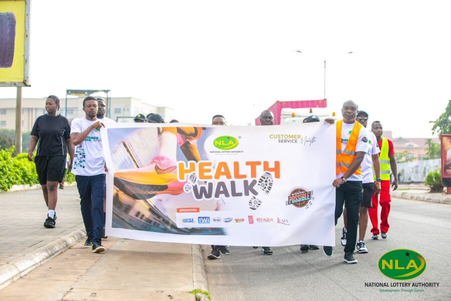 Ghana’s National Lottery Authority boosts staff fitness to ensure top service for customers