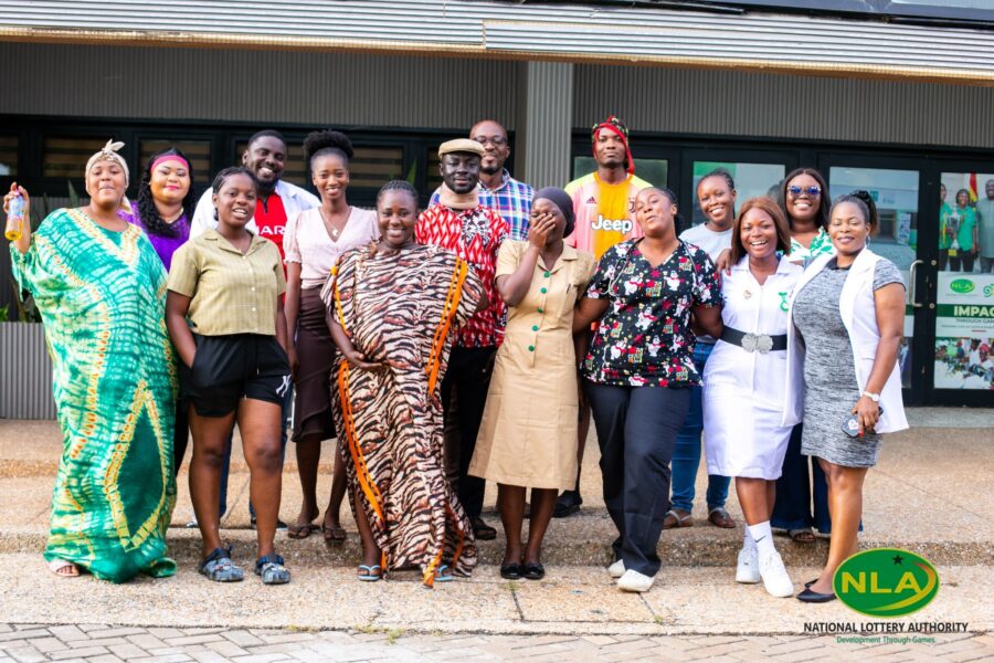 The Corporate Affairs team at Ghana’s National Lottery Authority Career Day showcased staff unity and team spirit
