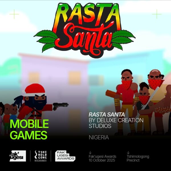 Rasta Santa, the Afro-futurist action game by Nigeria-based Deluxe Creation Studios, has won the 2025 Fak’ugesi Rising Star Award.