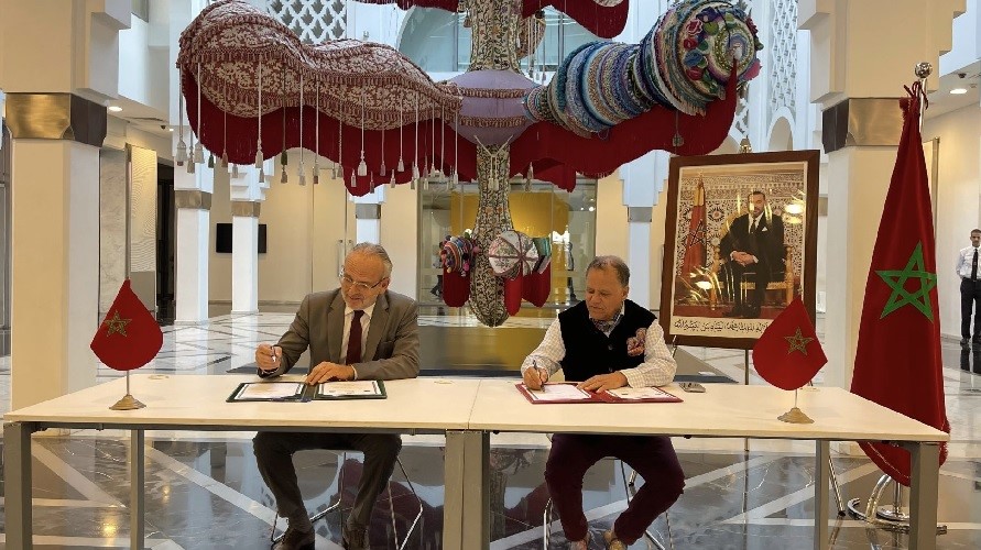 Mehdi Qotbi and Hicham El Khlifi seal a landmark deal to bring video games and interactive experiences to Moroccan museums.