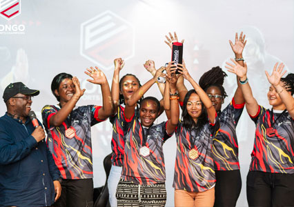 Female champions of the Tekken 8 tournament at the Mauritius Esports Regional Summit 2025, representing top talent from across Africa and the Indian Ocean.