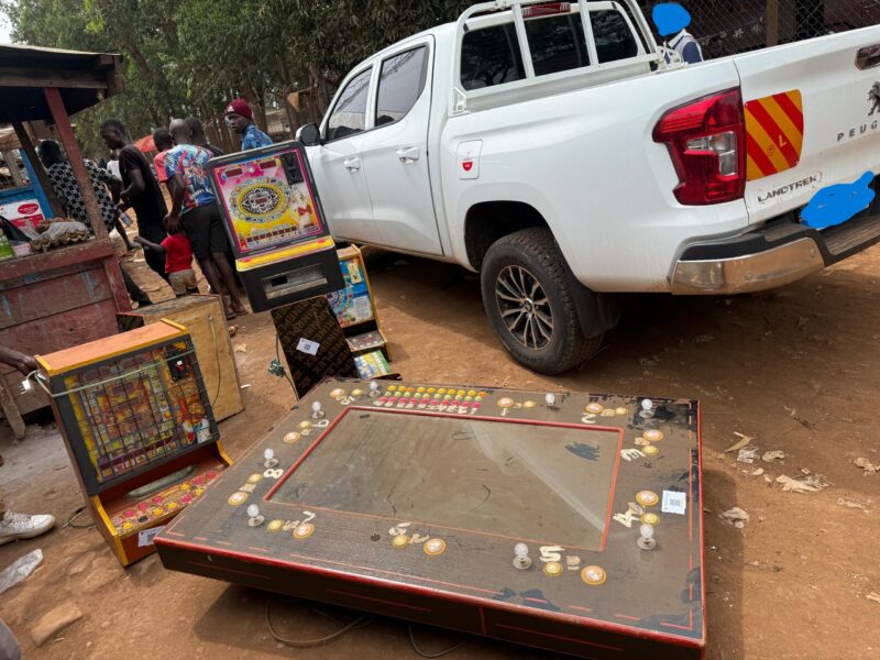 Illegal gambling machines seized during an NLGRB enforcement operation in Kamuli, as the regulator moves to protect players and support Uganda’s licensed gambling industry.
