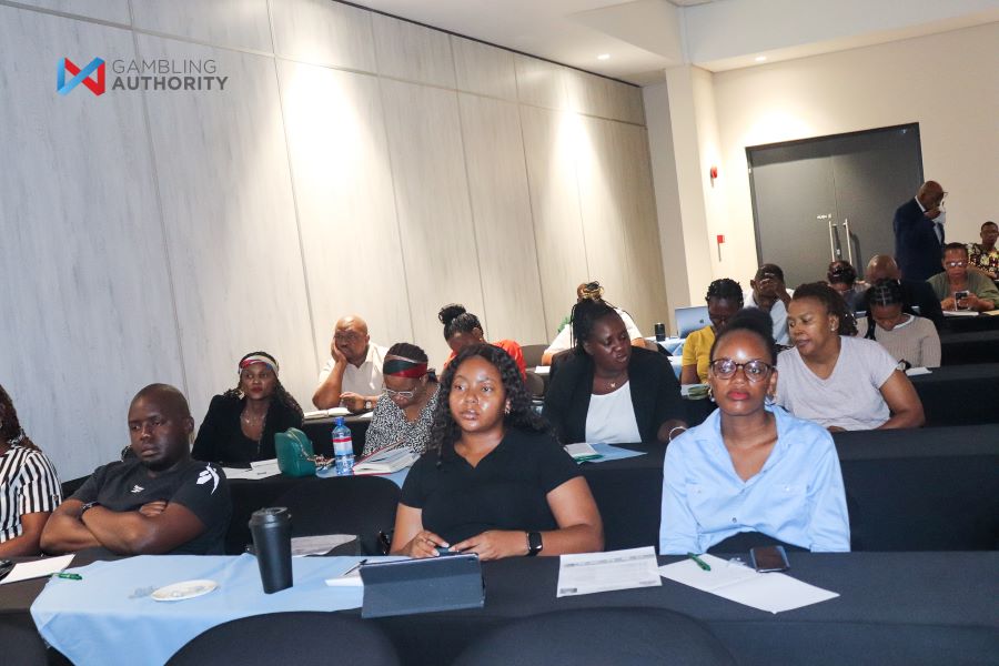 Participants engage in discussions on resource mobilisation and regulated gaming during the workshop attended by the Botswana Gambling Authority.