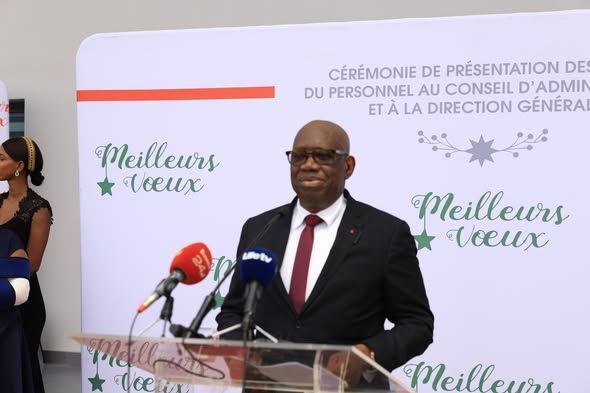LONACI Director General Dramane Coulibaly presenting 2025 results, highlighting a major increase in state contributions and record player pay-outs.