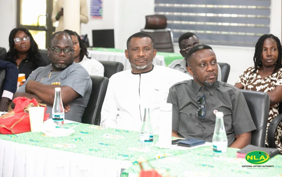 Staff of the Ghana National Lottery Authority engage in discussions and interactive sessions during the two-day leadership and management training .