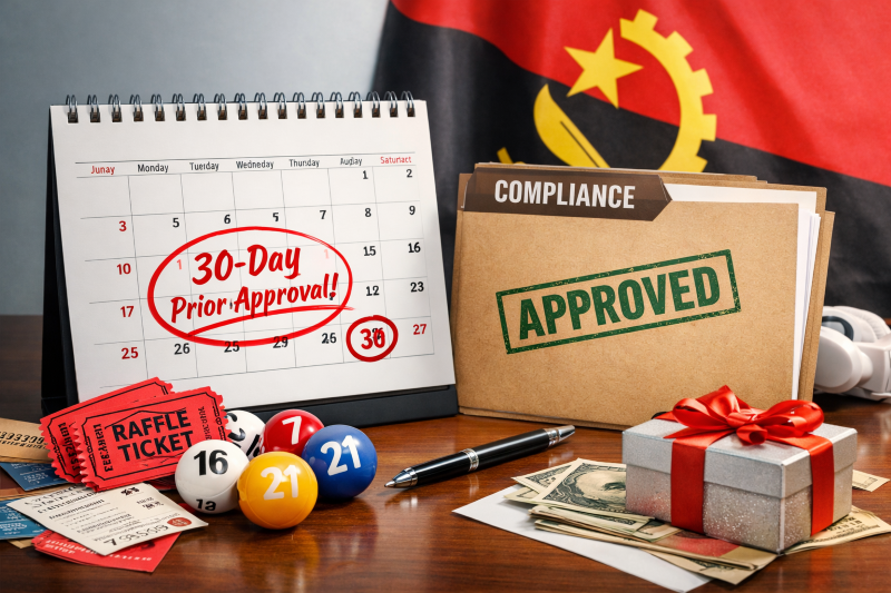 Angola’s Gambling Authority cracks down on raffles with 30-day approval rule