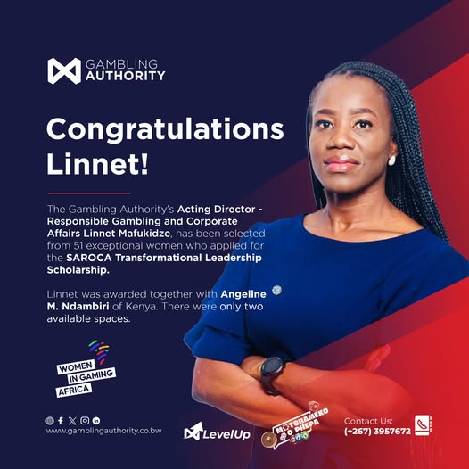 Botswana Gambling Authority congratulates Linnet Mafukidze on Women in Gaming Africa leadership award