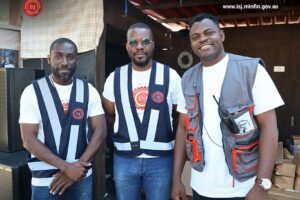Representatives from Angola’s gaming regulator, ISJ, during a community initiative with Elephant Bet supporting arts education.