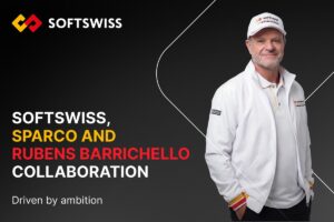 SOFTSWISS, Sparco and Rubens Barrichello collaboration. Driven by ambition.