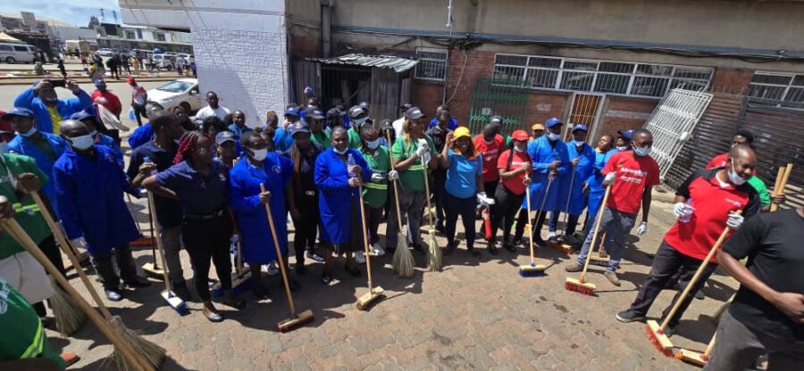 Participants from across Zimbabwe’s gambling sector, alongside regulators and community members, take part in the National Clean-Up Campaign in Harare.