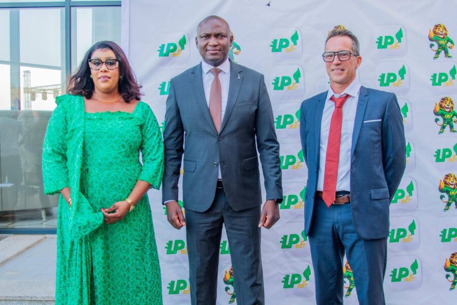 LONASE officials and partners during the launch of the LPbet digital sports betting platform in Dakar.