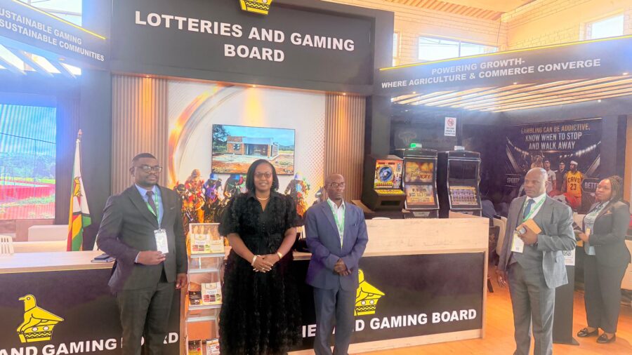 Lotteries and Gaming Board officials at the Zimbabwe Agricultural Show.