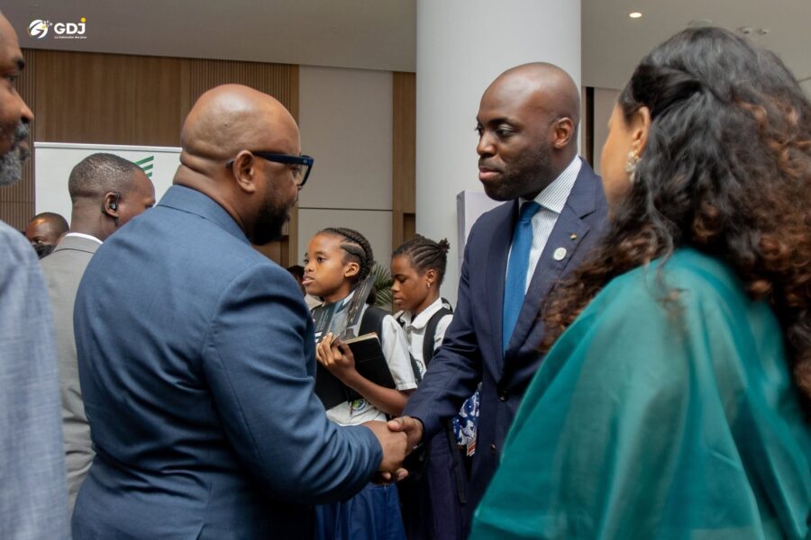 GDJ representatives meet officials and visitors during Gabon Digital Week.
