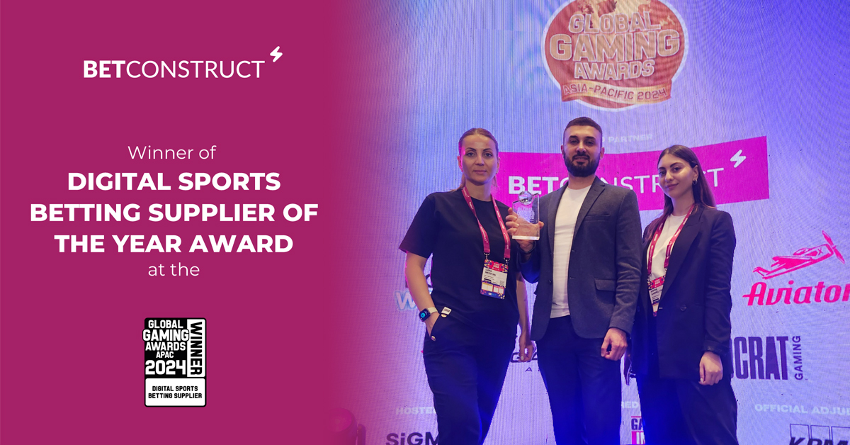 BetConstruct wins “Digital Sports Betting Supplier” at GGA 2024