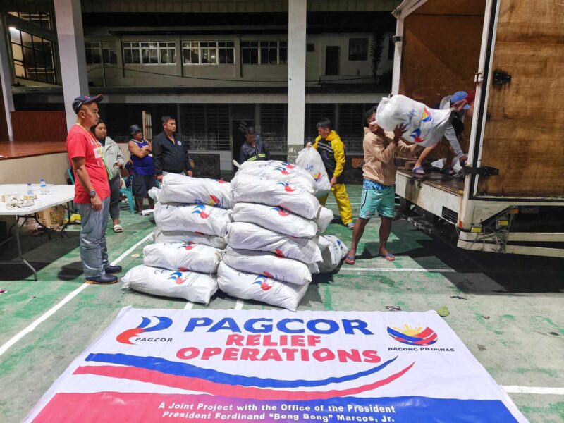 PAGCOR donates relief for tropical storm Kristine victims