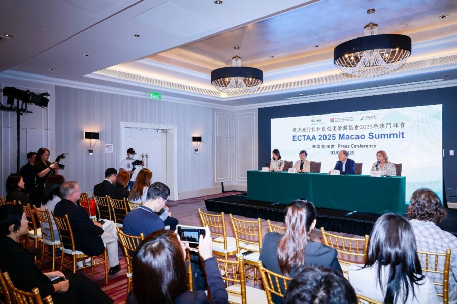 ECTAA, MGTO and SJM Resorts leaders at press conference during the event.