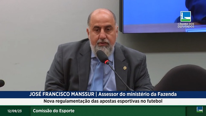 José Francisco Manssur, assessor do Ministério da Fazenda, participa de audiência sobre regulação de apostas esportivas no Brasil