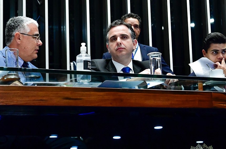 Rodrigo Pacheco participou do 2º Simpósio da Liberdade Econômica. (Foto: Waldemir Barreto/Agência Senado)