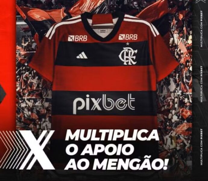 Flamengo e Pixbet renovarão contrato com um reajuste de valores. (Imagem: Diulgação)