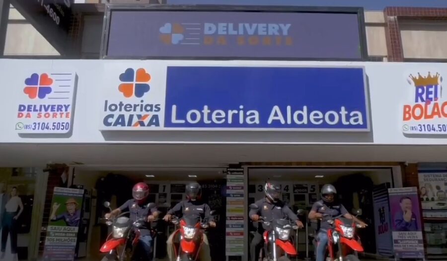 Lotérica de Fortaleza usa motoboys para fazer entrega dos bilhetes. (Imagem: Reprodução/Instagram)