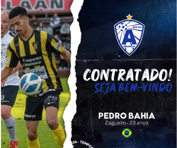 Pedro Bahia foi contratado pelo Atlético-PB mesmo punido por 200 dias (Imagem: Divulgação / Atlético-PB)