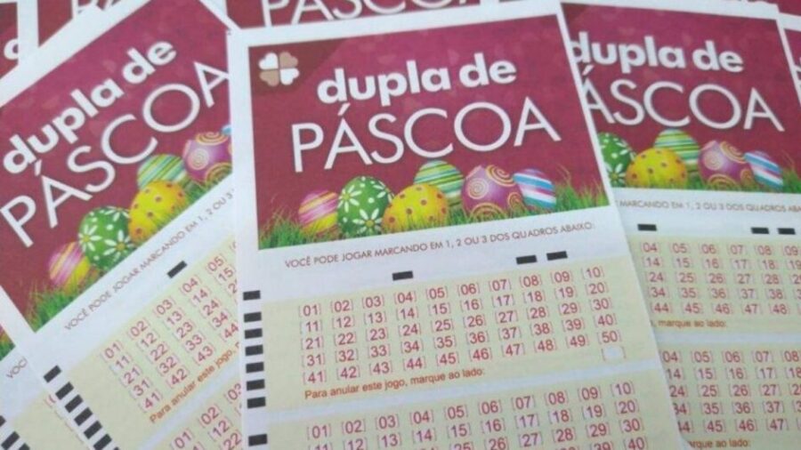 Dupla de Páscoa 2024 está à venda em casas lotéricas e pelo app das Loterias Caixa. (Foto: Reprodução)