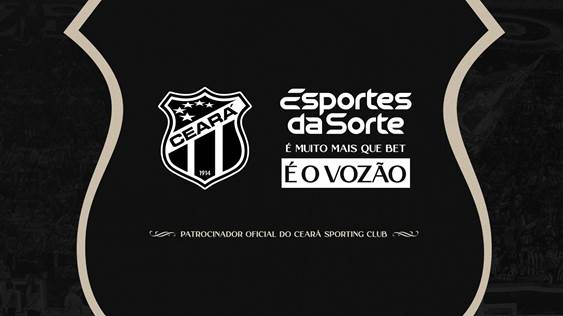 O contrato do Ceará com a Esportes da Sorte é válido até o final de 2026. (Imagem: Divulgação)