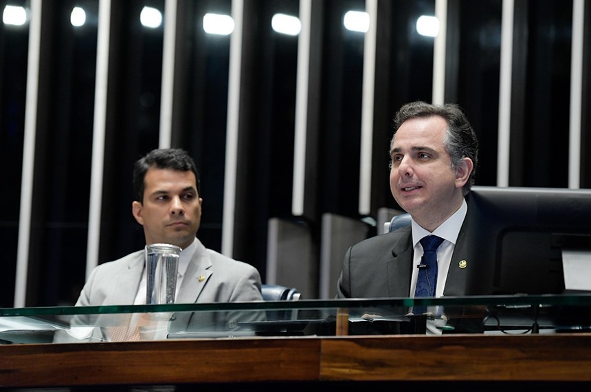 Sessão foi mediada pela presidente do Senado Rodrigo Pacheco. (Foto: Saulo Cruz/Agência Senado)