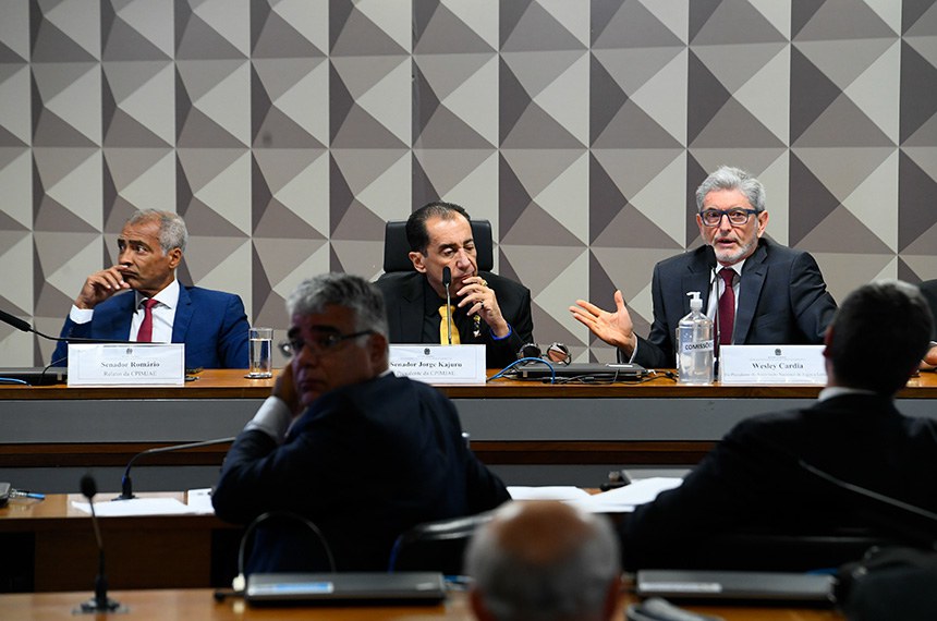 A reunião foi conduzida pelo presidente da comissão, o senador Jorge Kajuru (PSB-GO). Foto: Marcos Oliveira-Agência Senado.