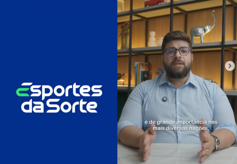 diretor jurídico da operadora de apostas Esportes da Sorte, Gabriel Oliveira (Imagem: Reprodução Instagram)