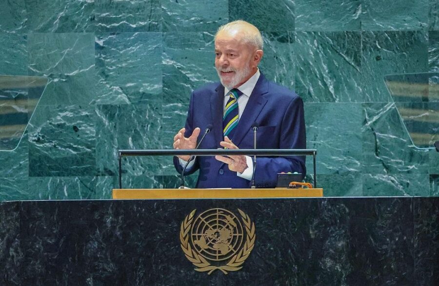 Lula discursa na ONU, nos Estados Unidos. (Foto: Ricardo Stuckert)