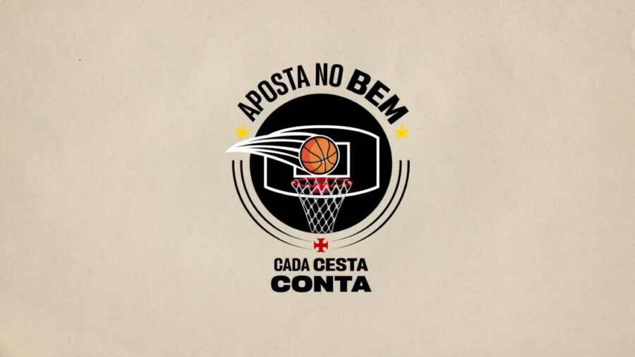 Campanha Aposta no Bem é uma parceria entre o time de Basquete do Vasco e a EstrelaBet. (Imagem: Reprodução/Instagram/R10 Score Vasco da Gama)