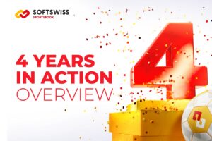 A SOFTSWISS comemora o 4º aniversário de seu premiado Sportsbook. (Imagem: SOFTSWISS)