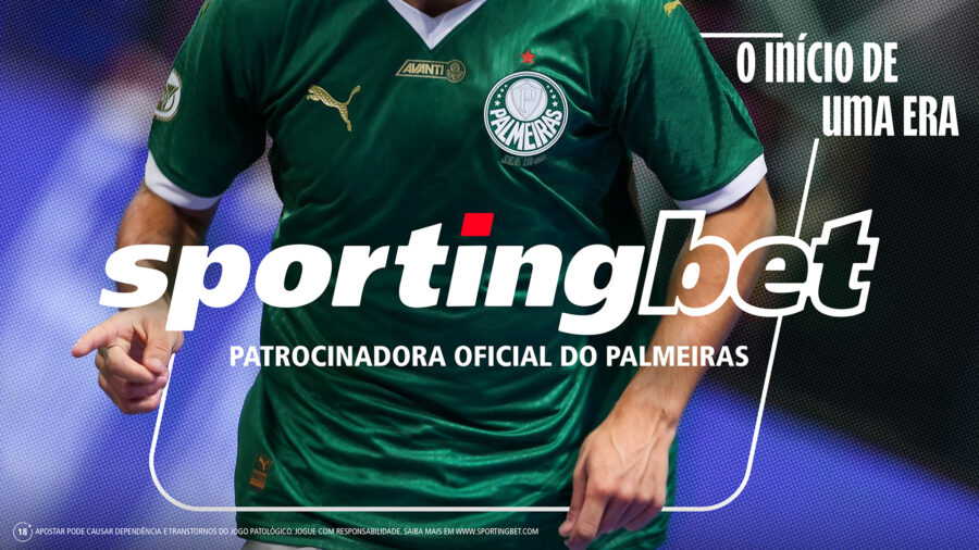 O acordo entre Palmeiras e Sportingbet é válido até dezembro de 2027. (Imagem: Reprodução)