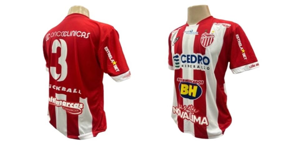 Marca da empresa ocupará espaço nas mangas do uniforme do time (Imagem:: Divulgação)