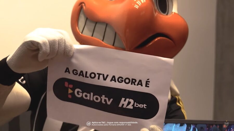 O canal oficial do Atlético passa a se chamar GaloTV H2bet. (Imagem: Reprodução/YouTube)