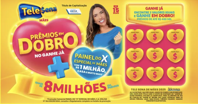 R$ 8 milhões em prêmios: Tele Sena de Dia das Mães terá bonificações especiais