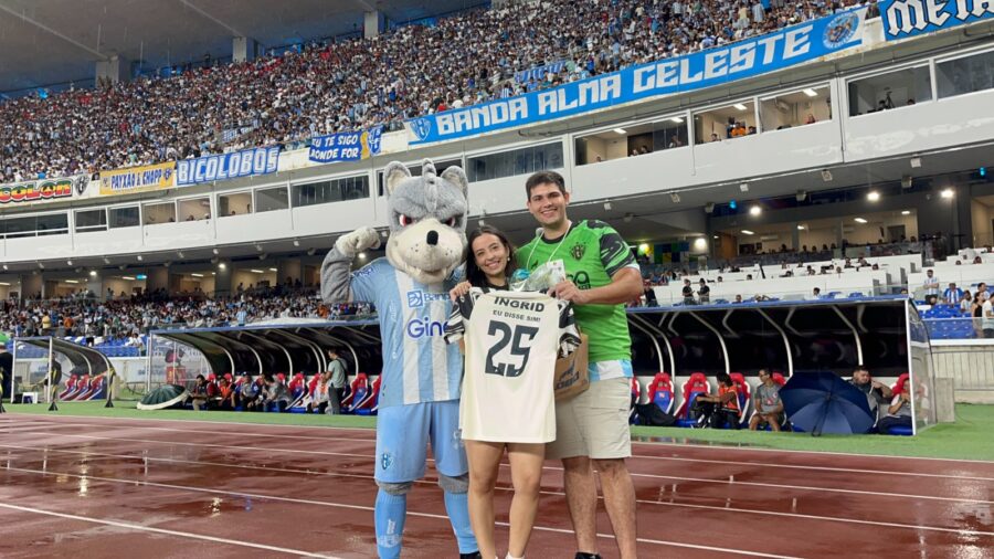 GingaBet: patrocinadora máster promove pedido de casamento durante jogo do Paysandu