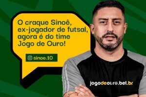 Novo representante da marca: Jogo de Ouro anuncia o ex-jogador de futsal Sinoê como embaixador
