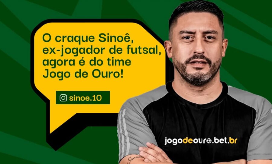 Novo representante da marca: Jogo de Ouro anuncia o ex-jogador de futsal Sinoê como embaixador
