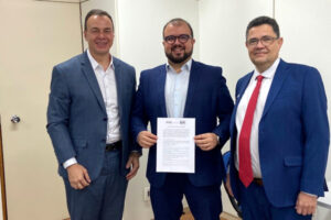 Plínio Lemos Jorge (ANJL), Regis Dudena (SPA) e Fernando Vieira (IBJR).