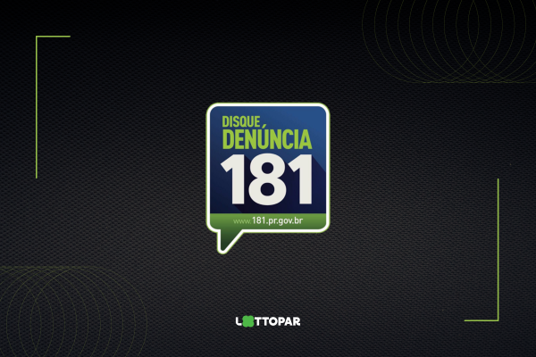 Contato pode ser feito pelo telefone 181 (Imagem: divulgação Lottopar)