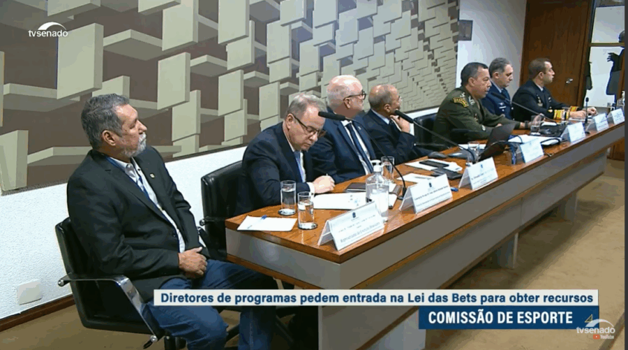 Audiência pública sobre recursos das apostas (Imagem: reprodução Senado TV- YouTube)