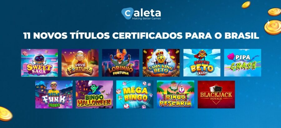 Caleta Gaming tem 11 jogos certificados pela GLI para operar no Brasil