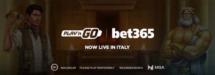 Jogos da Play’n GO passam a estar disponíveis na bet365 na Itália